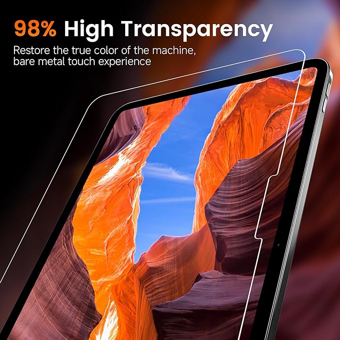 PandaShield 2 Pack Screen Protector for iPad Pro M5/M4 [13 inch] .(2025/2024),9H+ Tempered Glass film with Easy-Install box,Apple Pencil Compatible,Bubble Free,HD Clarity,Scratch Resistant