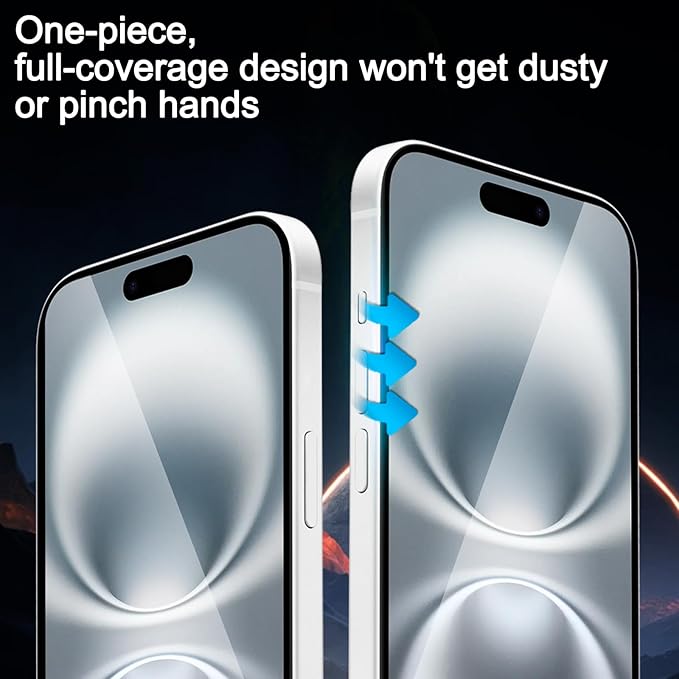 Glass Screen Protector for iphone 16 6.1 inch[2 Pack][Easy Installation],with 2 Camera Lens Protectors,HD Clear Full Screen Tempered Glass,Case Friendly