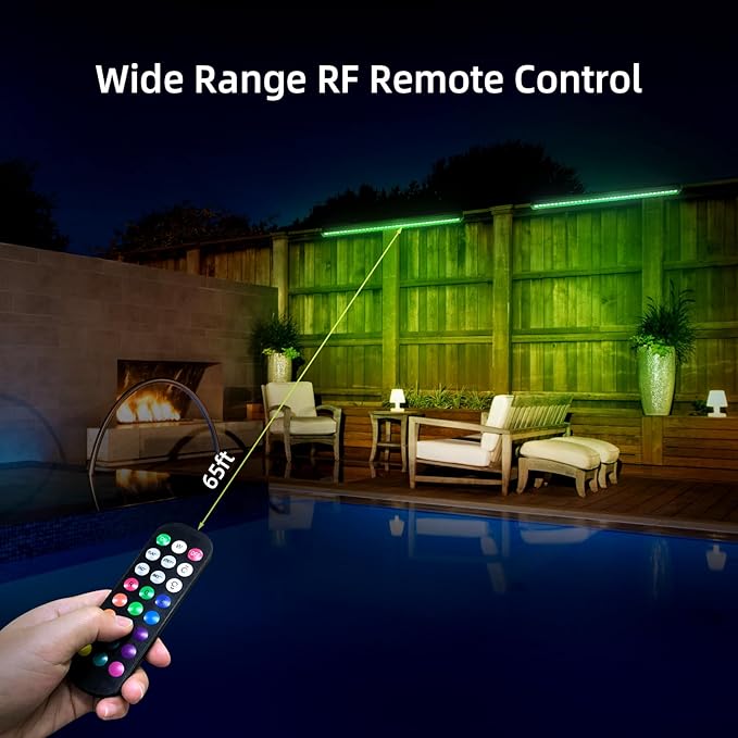 LED Wall Washer Light with RF Remote, 144W Color Changing Linear RGBW Wall Light Bar, 120V Waterproof Dimmable Landscape Spotlights for Outdoor & Indoor Lighting Projects