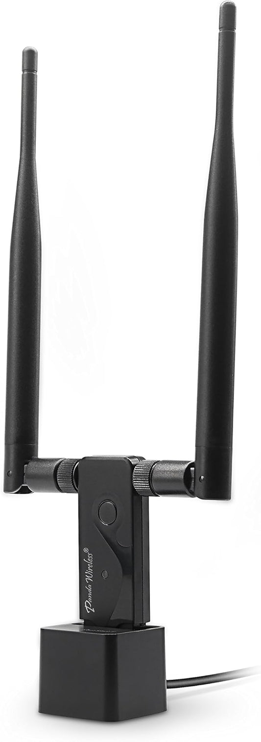 Panda Wireless® PAU09 N600 Dual Band (2.4GHz and 5GHz) Wireless N USB Adapter W/Dual 5dBi Antennas - Windows 7/8/10/11, Zorin, Mint, Ubuntu, openSUSE, Fedora, Centos, Kali and Raspbian