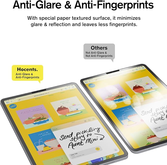 Paperfeel Glass Screen Protector Compatible with iPad Pro 12.9 6th / 5th / 4th / 3rd Generation (2022/2021 / 2020/2018), Auto-Alignment Tool, Tempered Glass, EZ Kit