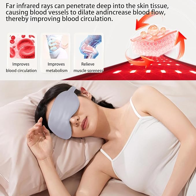 Silk-like Heated Eye Mask for Dry Eyes, MGD, Blepharitis, Stye, Grey