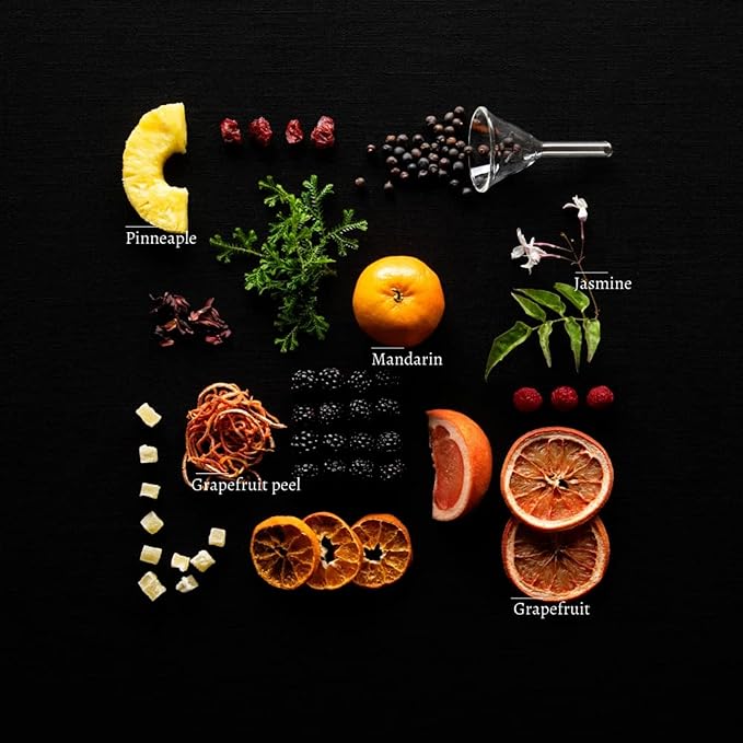 Duša Grapefruit Reed Diffuser & Sticks - 5 Fl Oz Essential Home Fragrance for Bathroom, Office & Living Spaces – Stylish & Long-Lasting Room Air Freshener - Ideal for Housewarming & Special Occasions