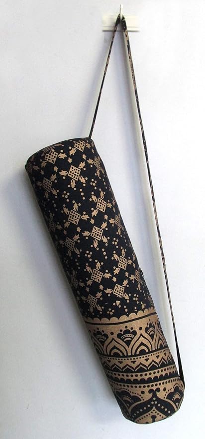 ICC Black Gold Mandala Full-Zip Exercise Yoga Mat Carry Bag Gym Beach Pilates Carrier Bags Hippie Mandala Indian Cotton Bag
