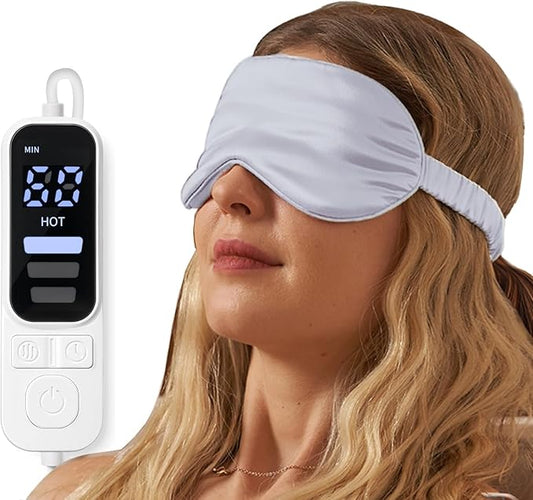 Silk-like Heated Eye Mask for Dry Eyes, MGD, Blepharitis, Stye, Grey