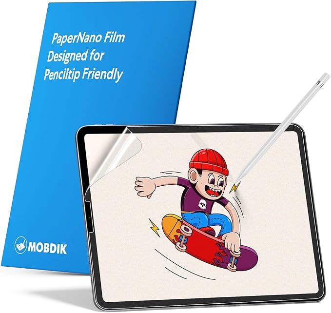 MOBDIK 2 Pack Paperfeel Screen Protector Compatible with iPad Pro 11 (2022&2021&2020&2018)/ iPad Air 5th & Air 4th Generation(10.9 Inch), Crafted for Natural Writing, Anti Glare, Easy Installation