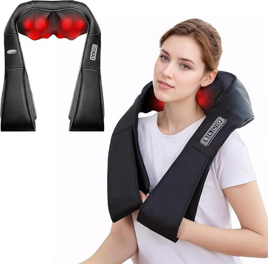cotsoco Neck Massager, Shiatsu Neck and Back Massager with Heat for Pain Relief, Deep Tissue 3D Kneading Massage Pillow, Relaxation Gifts for Men and Women, Gifts for Dad, Elderly,Wife
