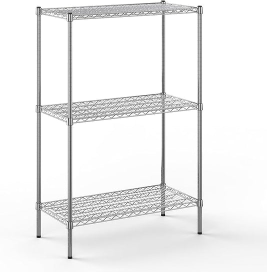 18" Deep x 36" Wide x 54" Height Wire Shelving Kit | 3-Tier | NSF Commercial Storage Rack Unit