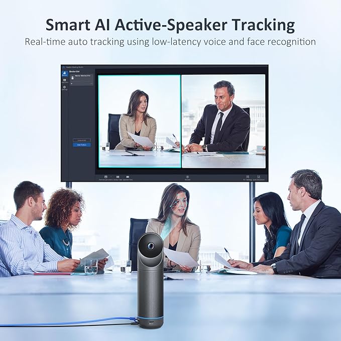 NexiGo Meeting 360 Ultra (Gen 3), Enhanced All-in-One Conference Camera System, Multi-Camera Setup, 8K Capture, AI-Powered Framing and Auto Tracking, for Medium to Large Meeting Rooms