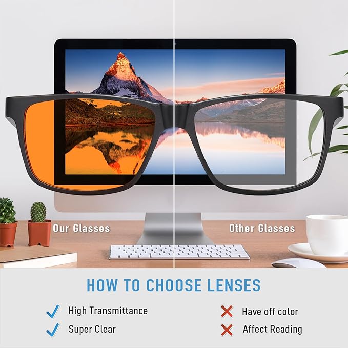 Okany Blue Light Blocking Glasses Gaming Computer Glasses Powerful Professional Screen Filter