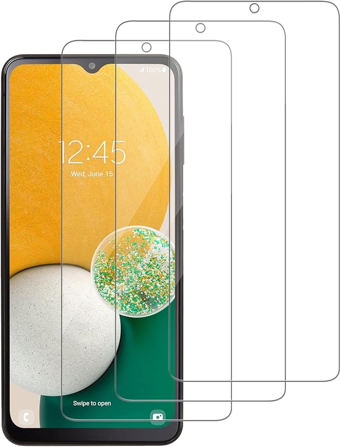 3 Pack for Samsung Galaxy A13 5G / A13 LTE/ A12 Tempered Glass Screen Protector, Scratch-Proof, Bubble-Free,HD Transparent, 9H Hardness,Bubble Free,Case Friendly