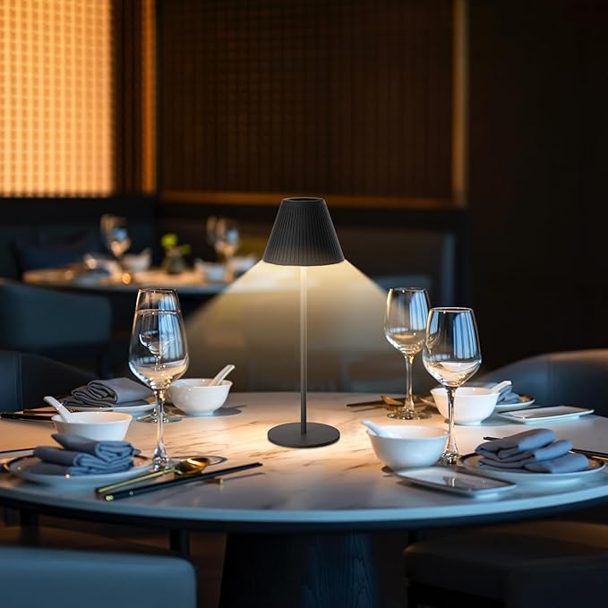 Honeywell 2Pack M1 Sunturalux Portable LED Desk Lamp - Cordless Table Lamp Rechargeable 5200mAh Battery Operated 4Color 9RGB Dimmable Bedside Lamps for Home Living Bedroom Night Light (Black)