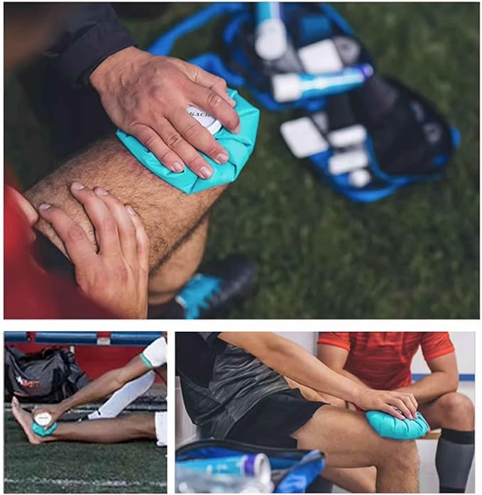 Ice Bags for Injuries, Thickened Ice Packs for Injuries Reusable, Hot & Cold Therapy for Pain Relief, Sports Injuries, No-Leak Cold Packs 6"
