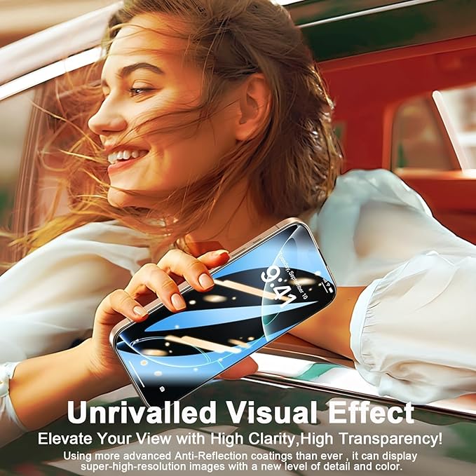 2 Pack for iPhone 17 Pro Screen Protector, [9H Hardness] Tempered-Glass Screen Protector, Full Coverage Tempered Glass Film with Easy Installation Tool, HD Clear, Scratch Resistant