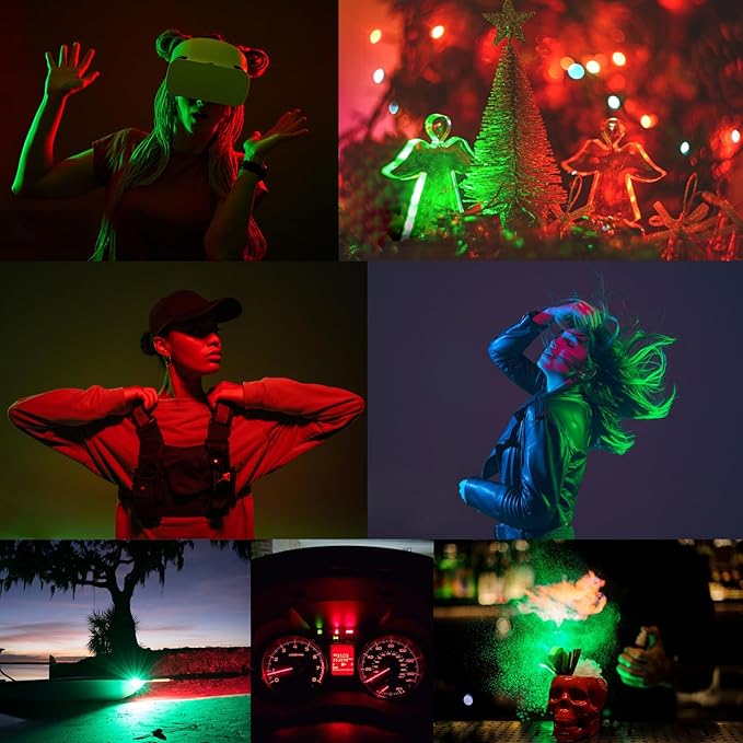 (10 Pcs) Christmas Gel Light Filter, Red and Green Transparent Color Lighting Gel Filter Correction Plastic Sheets 8.5 x 11 Inch for Film, Video, Photo, Stage (Christmas)