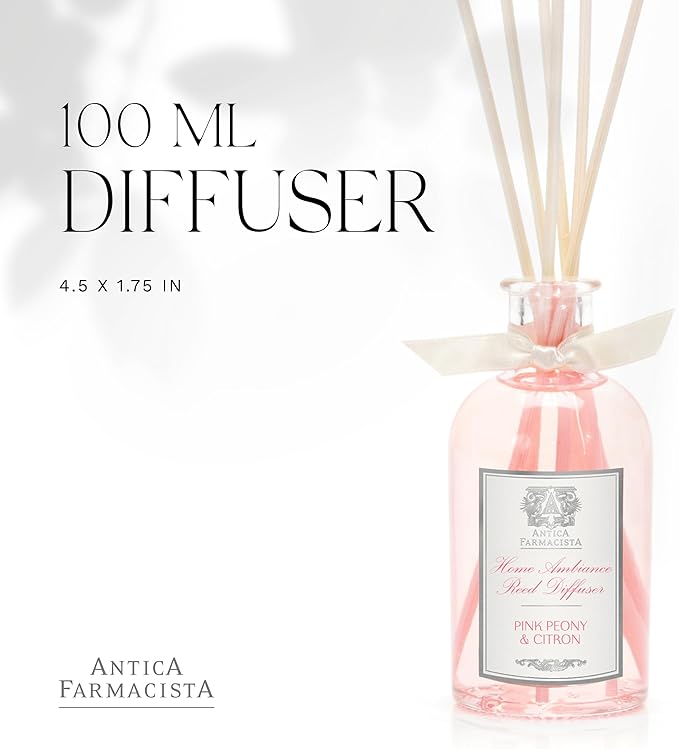 Antica Farmacista Home Ambiance Diffuser, Pink Peony & Citron, 3.4 Fl Oz