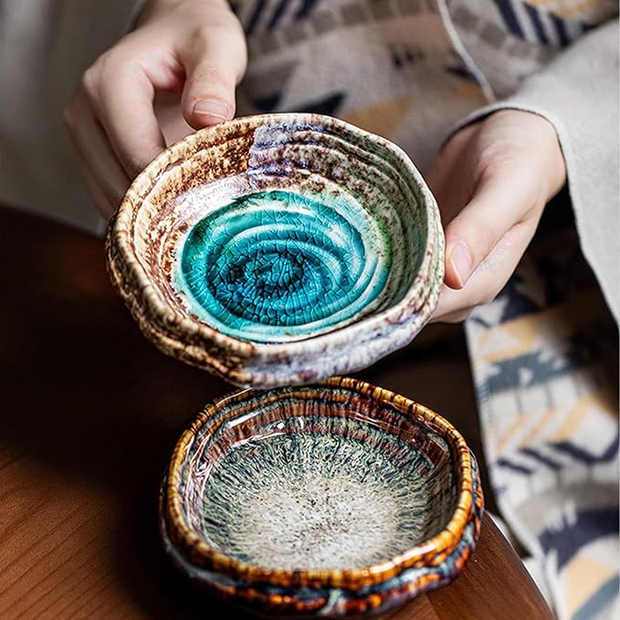 Ceramic Incense Burner Holder for Sticks, Handmade Palo Santo Holder, Incense Cone Dish Bowl for Coil, Sage Cones, Ash Catcher, Smudge Bowl for Yoga Meditation Room Décor