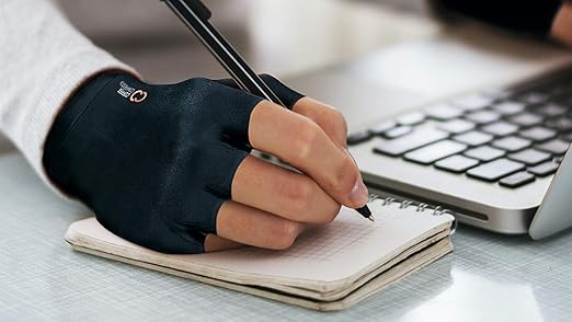 Copper Compression Arthritis Gloves | Fingerless Arthritis Carpal Tunnel Pain Relief for Men & Women | Hand Support Wrist Brace for Neuropathy, Rheumatoid, Tendonitis, Swelling, Crocheting, Typing (L)