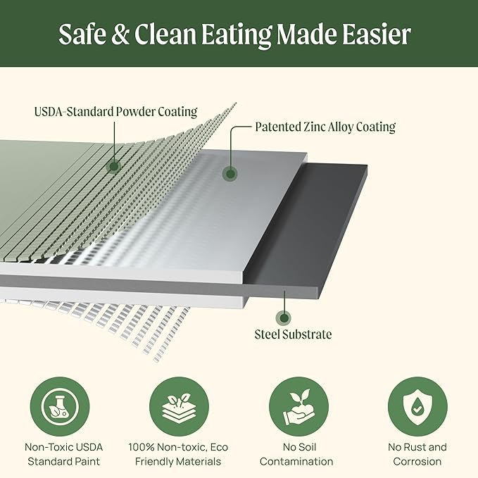 Vego garden 32" Extra Tall Raised Garden Bed Kits, 6 in 1 Modular Raised Planter Box for Vegetables Flowers Fruits Oval Metal Raised Garden, Terra Cotta