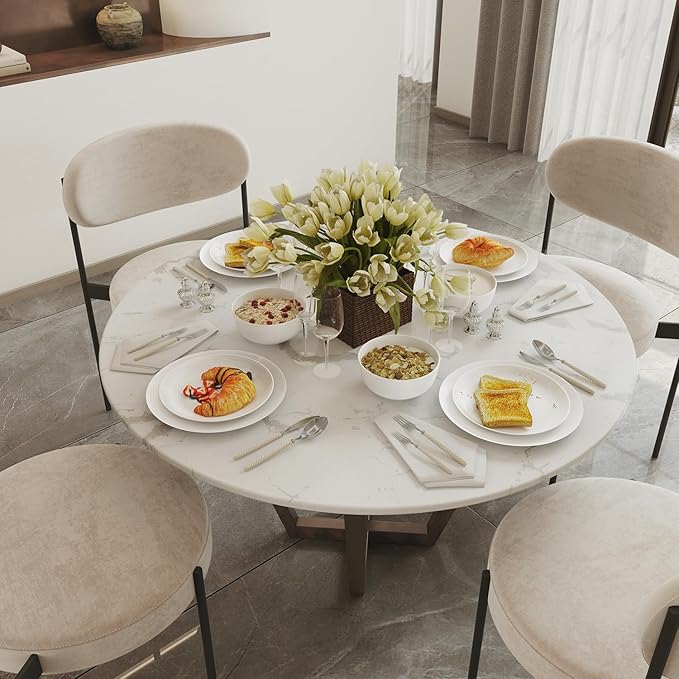 Yoshy 12-Piece White Bone China Dinnerware with Lightweight Durable Chip Resistant Design Service for 4