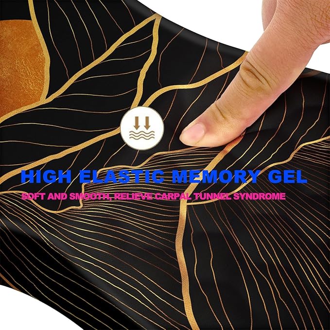 Mouse Pad Wrist Support, Ergonomic Mouse Pad with Massage Dot, Comfortable Computer Mouse Pad for Laptop, Wrist Rest Pain Relief Mousepad with Non-Slip PU Base for Office & Home, 12 x 8 in