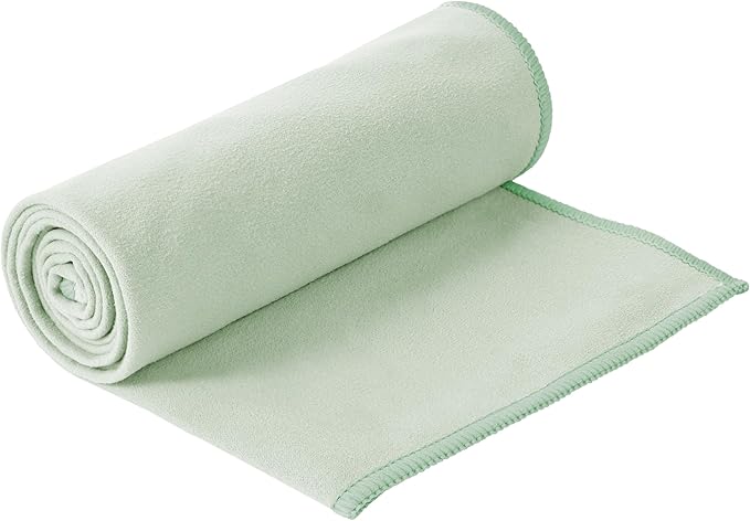 S&T INC. Gym Travel Towel, 1 Pack, Cooling Towels for Camping, Yoga, Home and Gym Bag, 1 Storage Bag Included, 12 Inch x 40 Inch, Microfiber, Sage Green