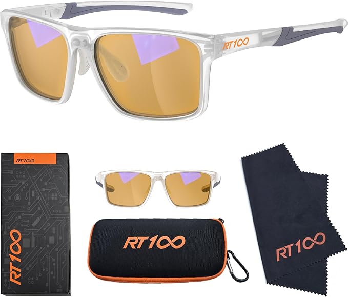 HD Premium Gaming and Computer Screen Yellow Tint Glasses Blue Light Blocking 86% Reduce Glare Anti Eyestrain