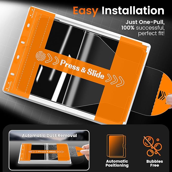 PandaShield 2-Pack Screen Protector for iPad Air M3/M2 [13 inch] 7th/6th Gen.(2025/2024),9H+ Tempered Glass with Easy-Install box,Apple Pencil Compatible,Bubble Free, Face ID Compatible,HD Clarity