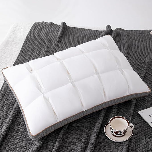 YOUR MOON Soft Pillow Standard for Sleeping, Super Soft Support Down Alternative Pillow, 100% Cotton Shell Luxury Comfy Fluffy Bed Pillows for Sleep(White)