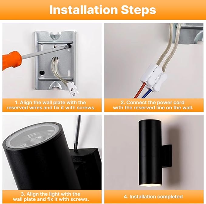 Dusk to Dawn Porch Light 1 Pack, Modern Outdoor Wall Lights with Bulbs, Cylinder Black Outdoor Light Fixture Wall Mount, Up and Down Lighting Wall Sconce for House Porch Door