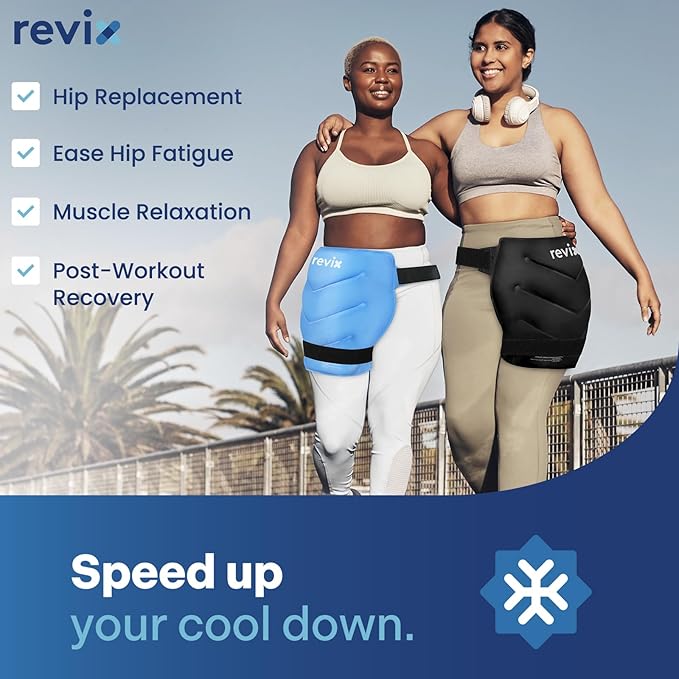 REVIX Extra Large Reusable Ice Packs for Hip Replacement, Gel Cold Packs for Flexor Discomfort Relief, Surgery Recovery Supplies, Set of 2