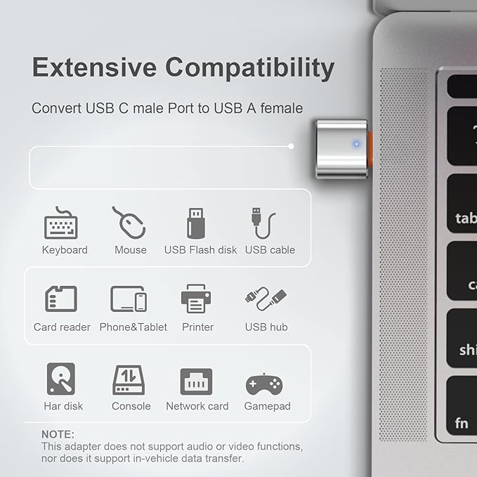 3 Pack Upgraded USB C to USB Adapter, High-speed data Transfer, USB C Male to USB 3.0 Female OTG Adapter for iPhone 16 15, Mac, iPad, Samsung Galaxy S24-S25, Notebook, and More Type C Devices