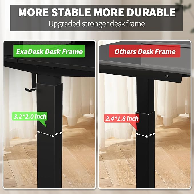 Electric Standing Widened Desk 63 * 30 Inches Adjustable Height with 4 Drawers, Double Storage Shelves Stand Up Desk, Home Office Workstation Sit Stand up Desk (Classical Black)