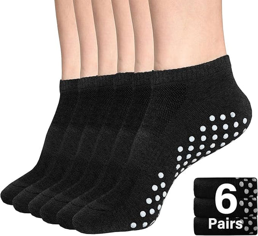 DIBAOLONG Womens & Mens Low Cut Socks, 6-Pair Ankle No Show Athletic Short Cotton Socks