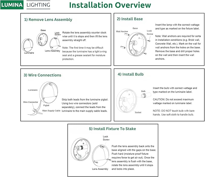 Lumina Lighting® 2W LED Deck Lights (12 Pack) | Low Voltage Landscape Lighting Waterproof - 12V 3000K Outdoor Patio Step Deck Lighting | Replaceable G4 LED Bulb Included (Bronze)
