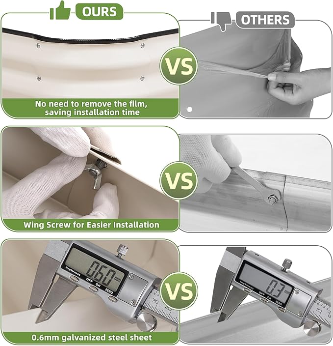 GoCampDriect 4 in 1 Raised Garden Bed - 5x3x1.4ft Galvanized Raised Garden Boxes Outdoor Corrosion Resistant | Variable Shape 6x2x1.4ft Metal Raised Garden Beds for Planting Vegetable, Fruits,Flower