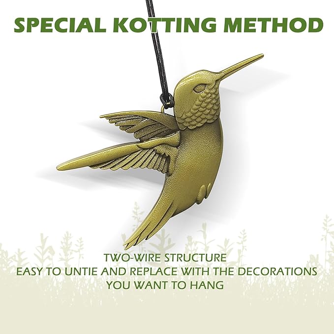 Hummingbird Wind Chimes for Outside,32 "Memorial Outdoor Wind Chime Create a Zen Atmospherer,Hummingbird Gift for Women Mother Father Christmas,Home Garden Patio Yard Decor(Bronze)