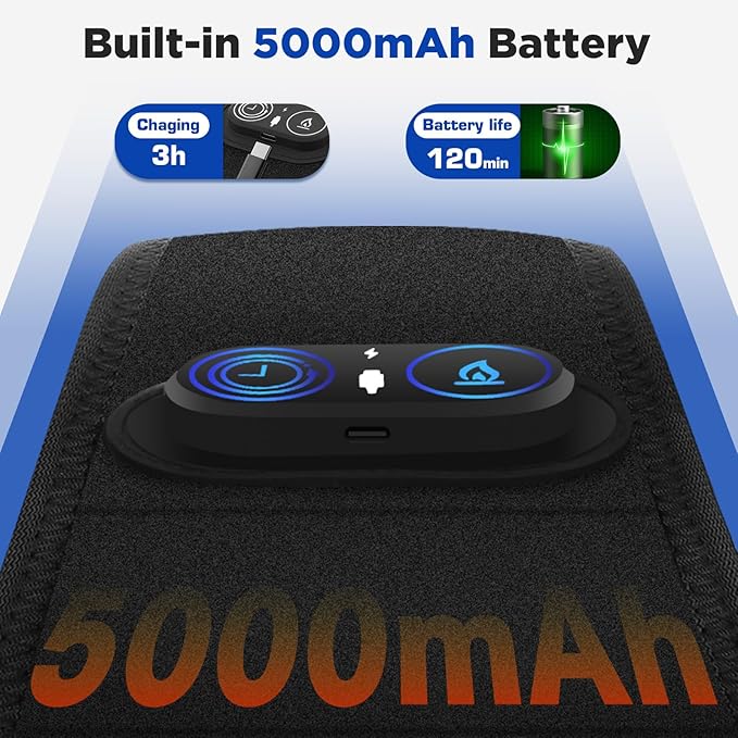 Cordless Heating Pad for Arm Elbow Leg, Heating Pad Arm Wrap for Pain Relief, 5000mAh Rechargeable