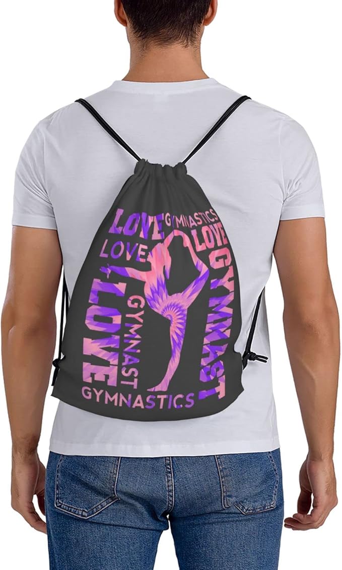 Gymnastics Drawstring Backpack Gym String Bag Drawstring Sackpack Sport For Womens Mens