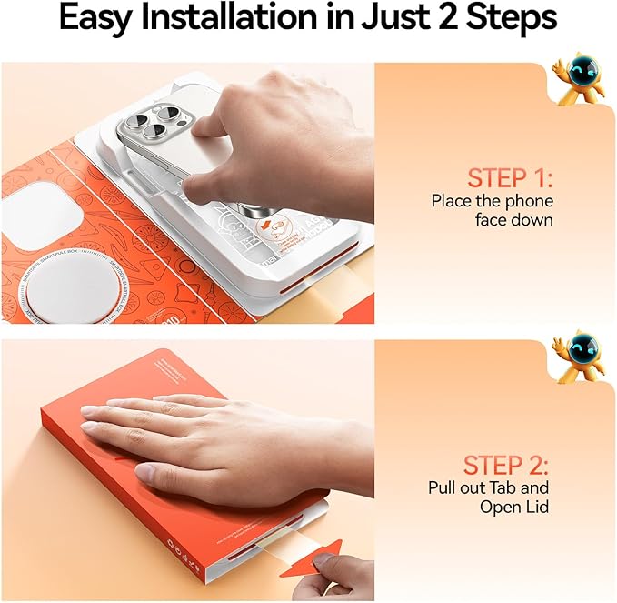 SMARTDEVIL Screen Protector for iPhone 16 Pro, HD Tempered Glass with Bubble-and-Dust-Free Box Military Grade Shatterproof & Ultra Durable, 3 Pack