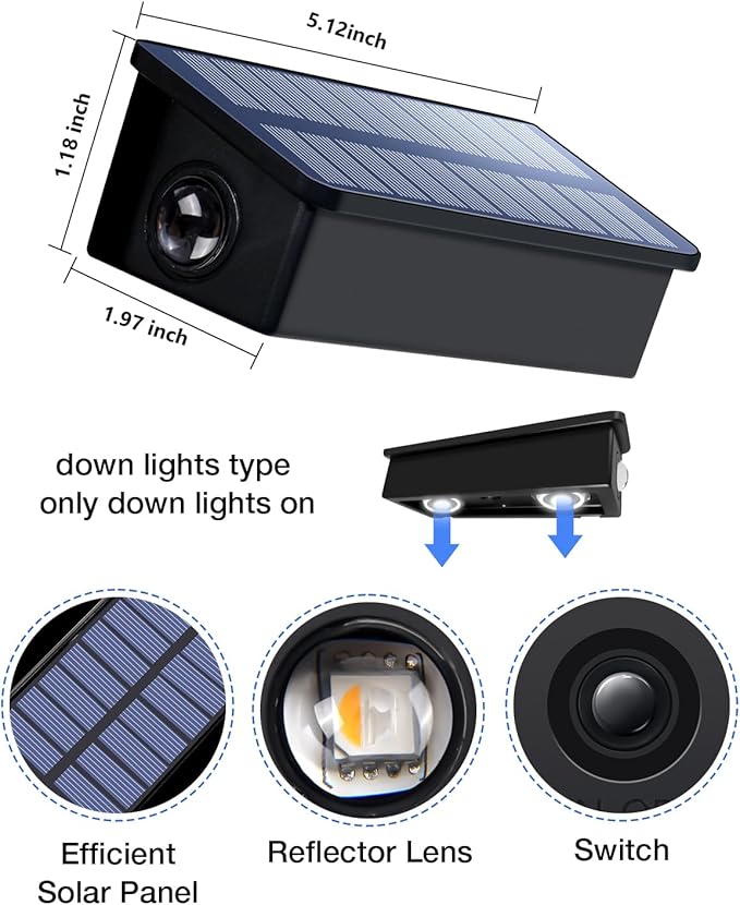 Solar Fence Lights Outdoor Waterproof LED Spot Lens for Step, Wall, Deck, Patio, Yard, Rail, Garage, Pool, Stair, Walkway, Garden Landscaping Enhanced Security Easy Install Cool White 16 Pack