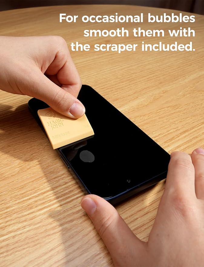 MAGIC JOHN 3rd Gen Upgraded for iPhone 17 Screen Protector 6.3 Inch,HD Clear,Shatterproof Tempered Film,Auto Dust-Elimination,Bubble Free,Easy Installation,2 Pack