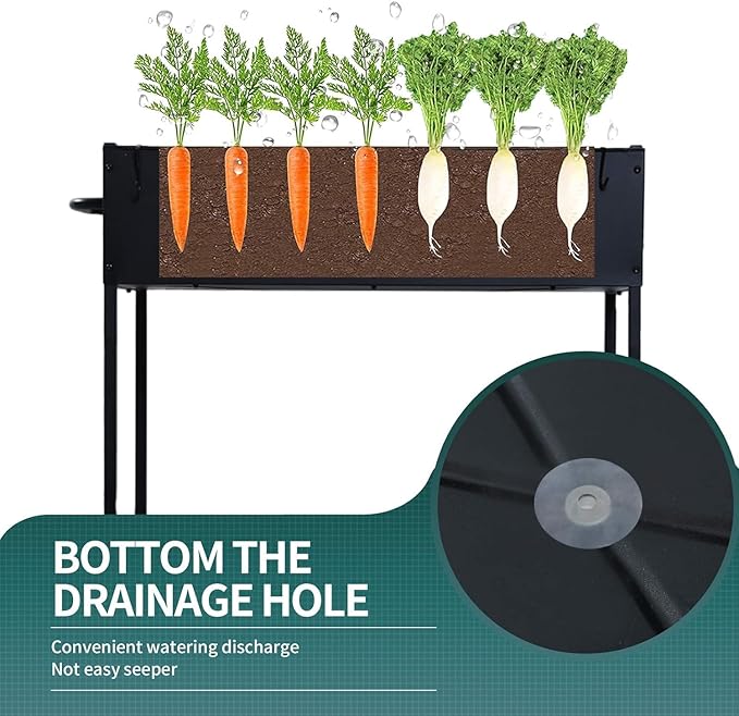 MIXC Metal Raised Garden Bed Outdoors with Legs, Elevated Planter Boxes Raised for Gardening, Large Planter Box for Vegetable Flower Herb