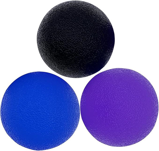 3 Multiple Resistance Stress Relief Gel Balls for Hand Finger Wrist Exercise Muscles Arthritis Training Grip Exerciser Strengthening, Hand Grip Strength Train Ball for Adults