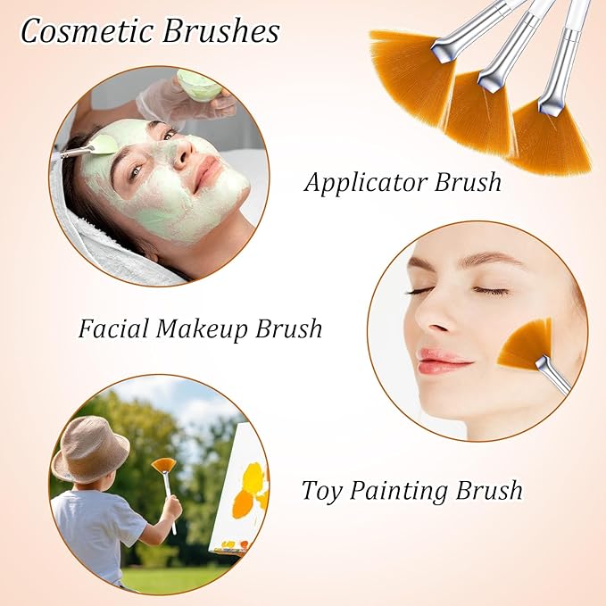 30 Pcs Esthetician Supplies for Facials Set-10 Gold Facial Bowls 10 Facial Brushes Esthetician 10 Flat Brushes Face Mask Cosmetic Applicators for Women Face Mask Mixing Kit