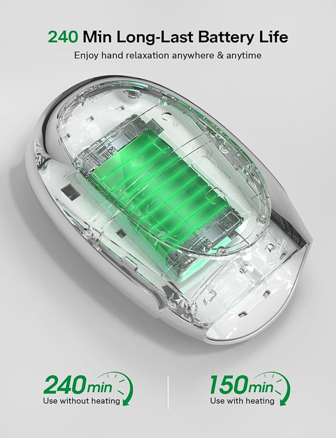 Hand Massager for Arthritis and Carpal Tunnel, 6 Modes 6 Intensities Hand Massager with Heat and Compression, Large LCD Display Full Hand & Wrist Massager, Gift for Women/Men, Office & Home Use