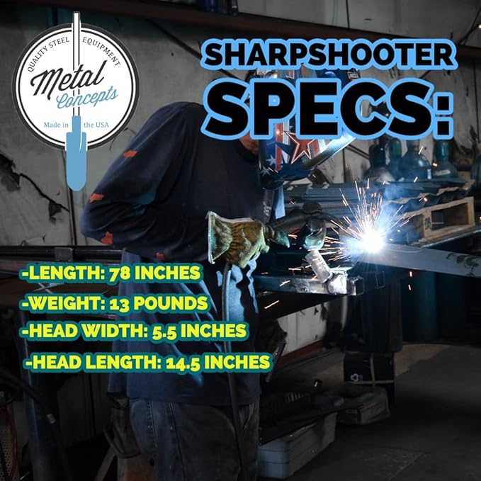 Heavy-Duty All-Steel Sharpshooter Shovel - Weighted Long Handle and Hardened/Heat-Sharpened Chromoly 15 Inch Head