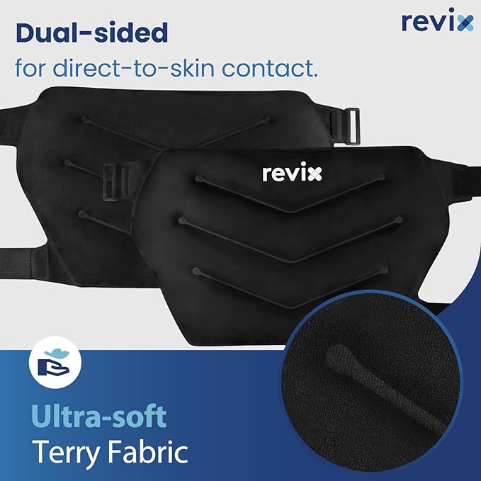 REVIX Extra Large Reusable Ice Packs for Hip Replacement, Gel Cold Packs for Flexor Discomfort Relief, Surgery Recovery Supplies, Set of 2