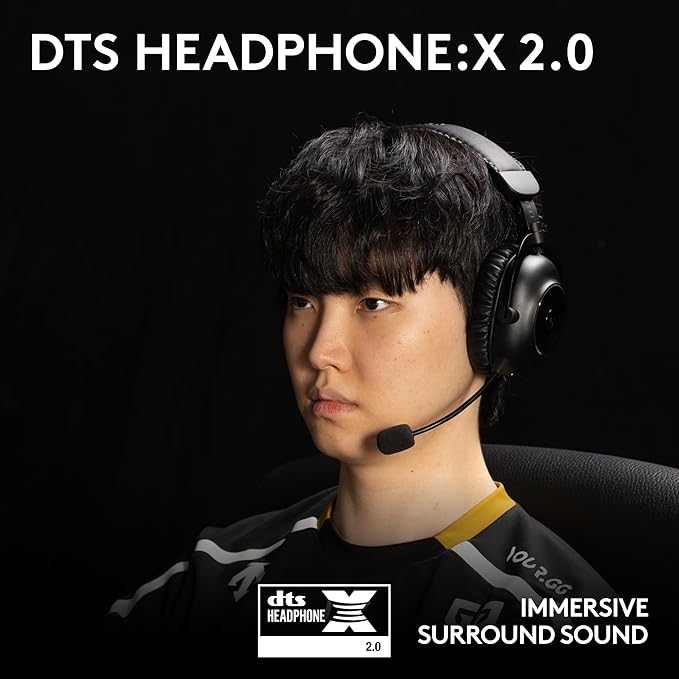 Logitech G PRO X 2 Lightspeed Wireless Gaming Headset: Wireless Gaming Headphones with Mic, 50mm Graphene Drivers, 2.02.0—7.1 Surround, Bluetooth/USB/3.5mm Aux, for PS4/PS5/PC/Nintendo Switch - White