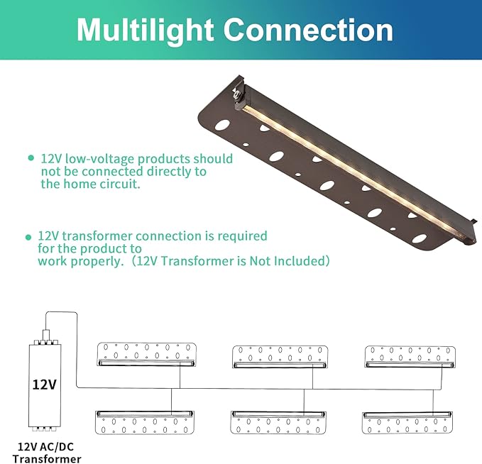 8-Packs 5W 12 Inch LED Hardscape Paver Lighting,12V AC/DC Low Voltage Retaining Wall Lights,LED Landscape Lighting,2700K Soft White Outdoor Step Light,50,000 Hours Lifespan